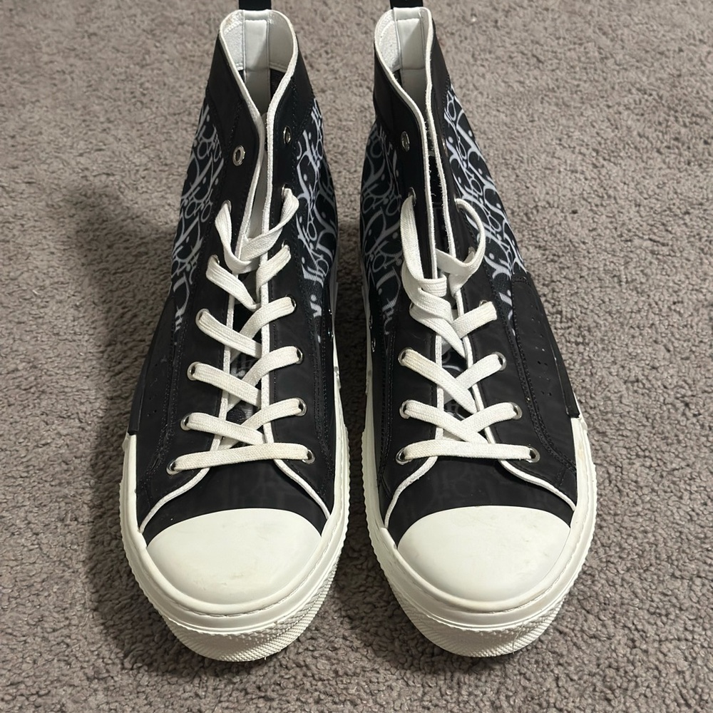 Dior Black and White High-Top Sneakers